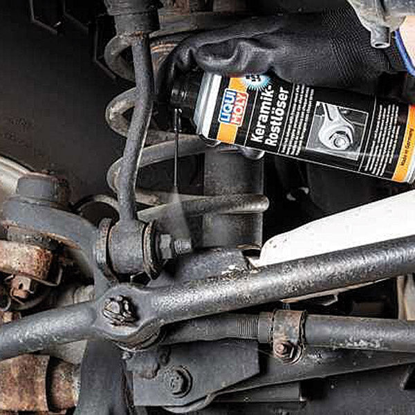 Liqui Moly rustløsner brugt på rustne metaldele