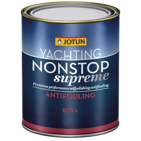 Dåse med Jotun Nonstop Supreme bundmaling, viste fra siden