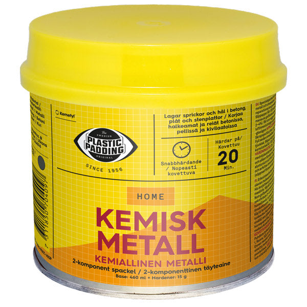 Plastic Padding, Kemisk metal i 460 ml beholder, ideelt til reparation af bådudstyr