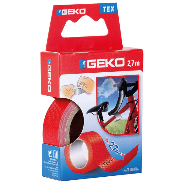 Geko lærredstape 19mm x 2,7 meter rød