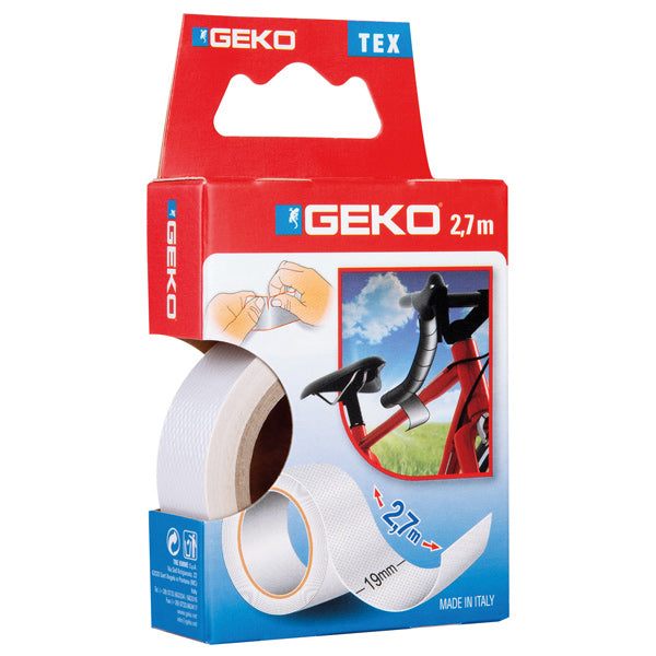 Geko lærredstape 19mm x 2,7 meter hvid