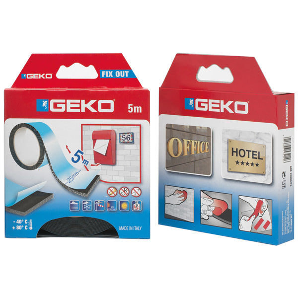 Geko, Fix Out dobbeltsidet tape 25mm x 5m