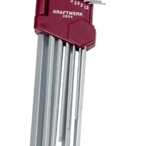 Kraftwerk, sekskantnøkkelsett, 10 deler, 1,5-10 mm