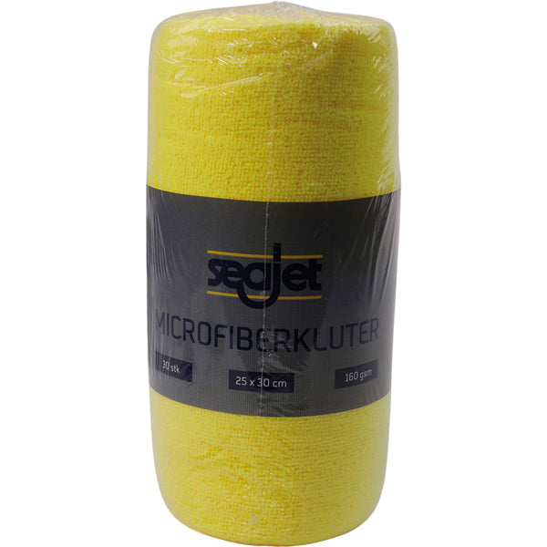 Detailbillede af Seajet mikrofiberklude rulle set fra siden.