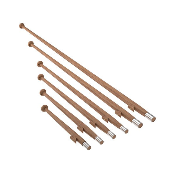 Roca, Teak flaggstang med rustfri gjennomføring Ø25mm, 121cm