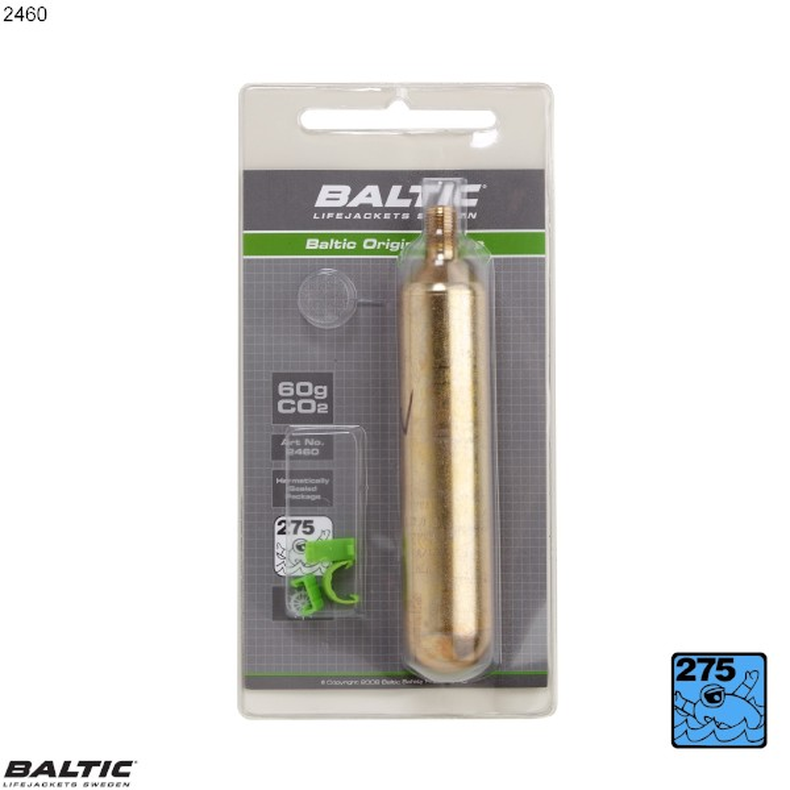 BALTIC , 60g CO2 Cylinder m. clips - 2460 Str. 60g